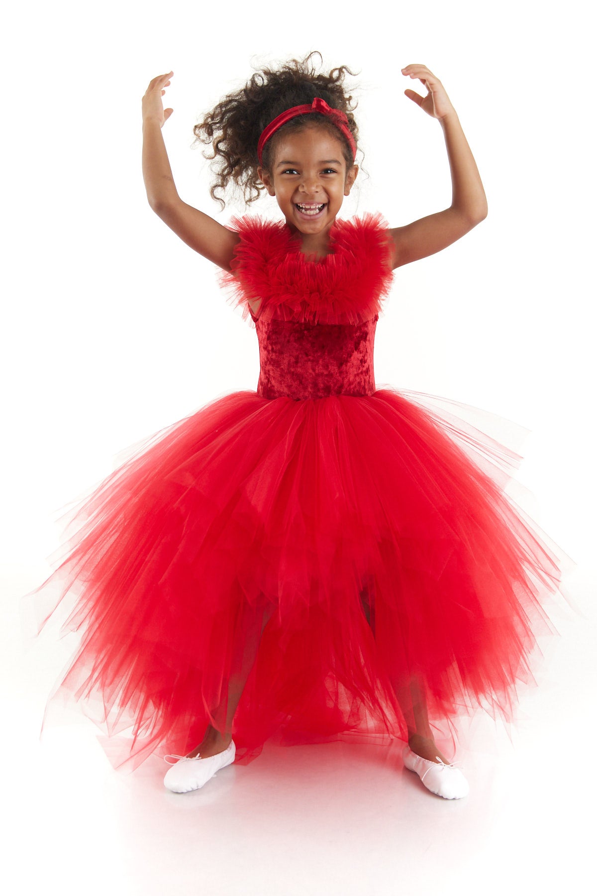 Red Velvet Tulle Dress