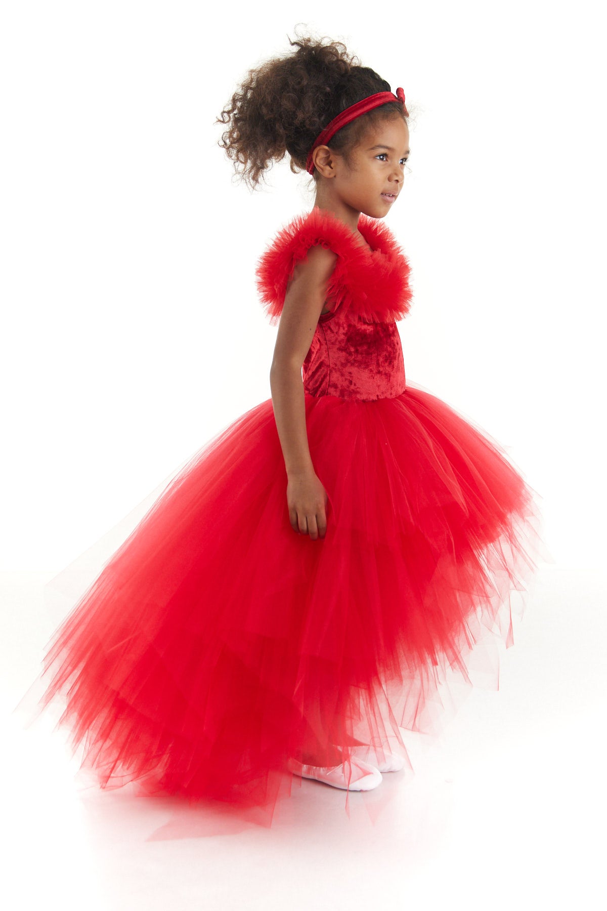 Red Velvet Tulle Dress