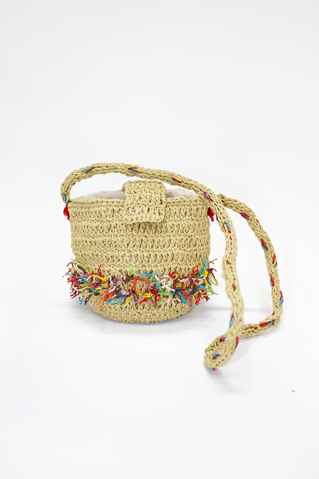 Funfetti Raffia Crossbody Bag