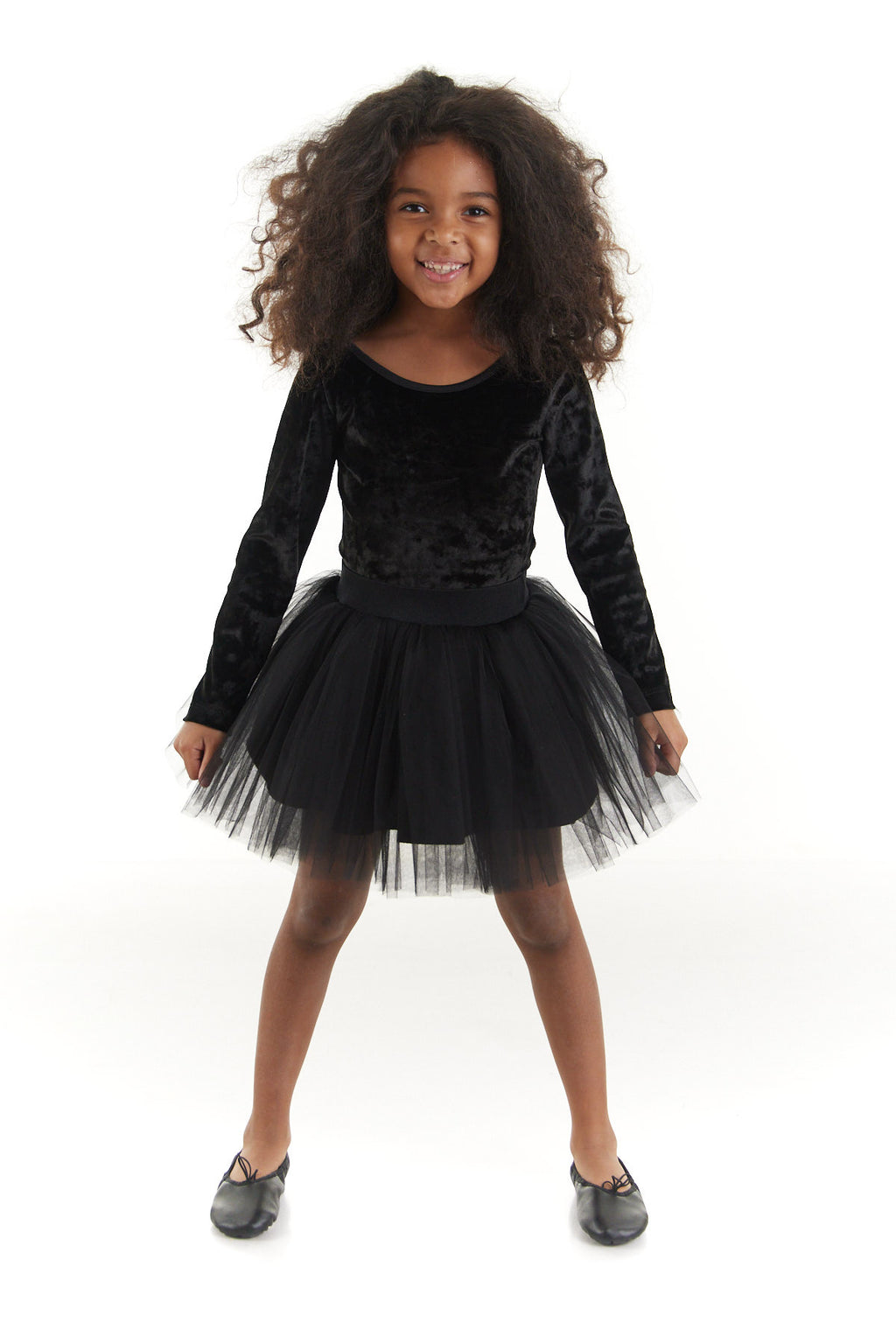 Black Velvet Bodysuit, Long-Sleeved
