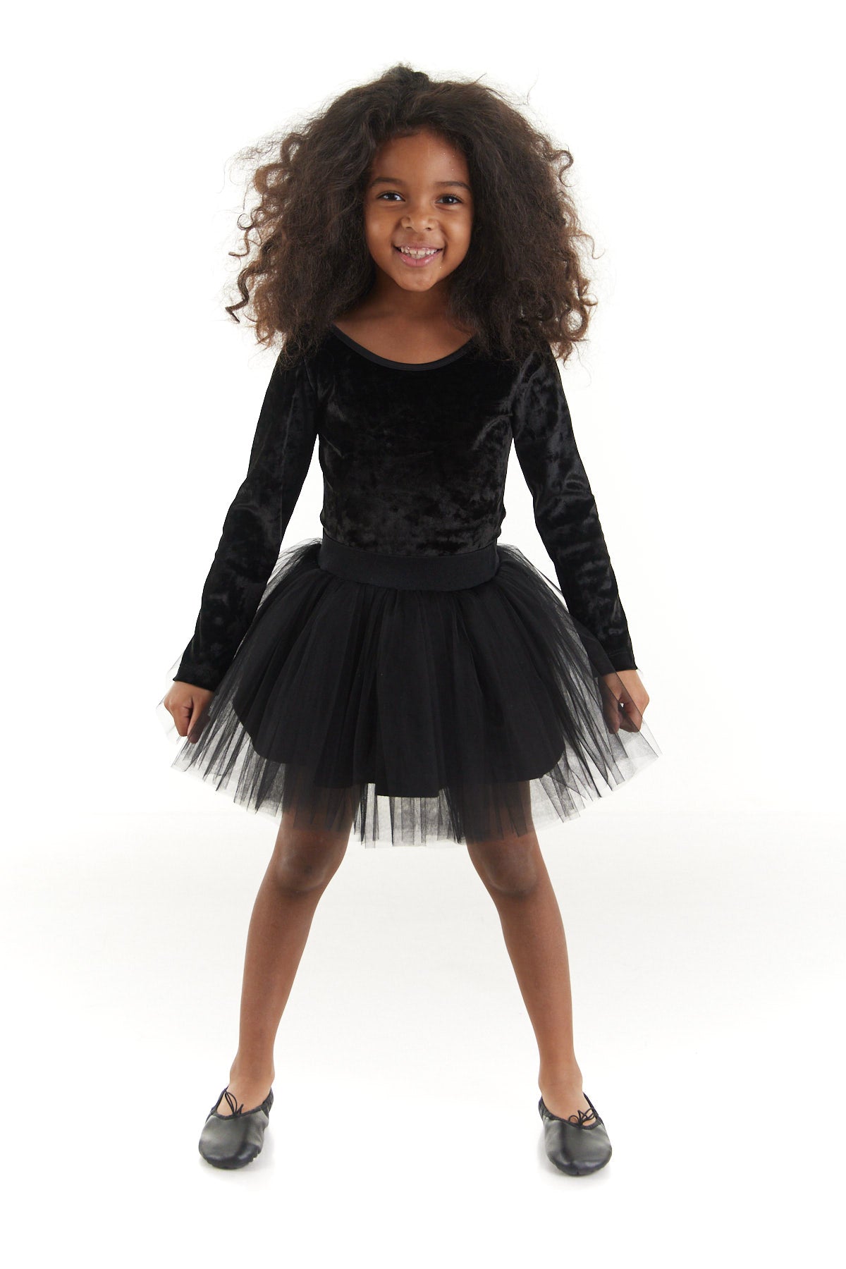 Black Velvet Bodysuit, Long-Sleeved