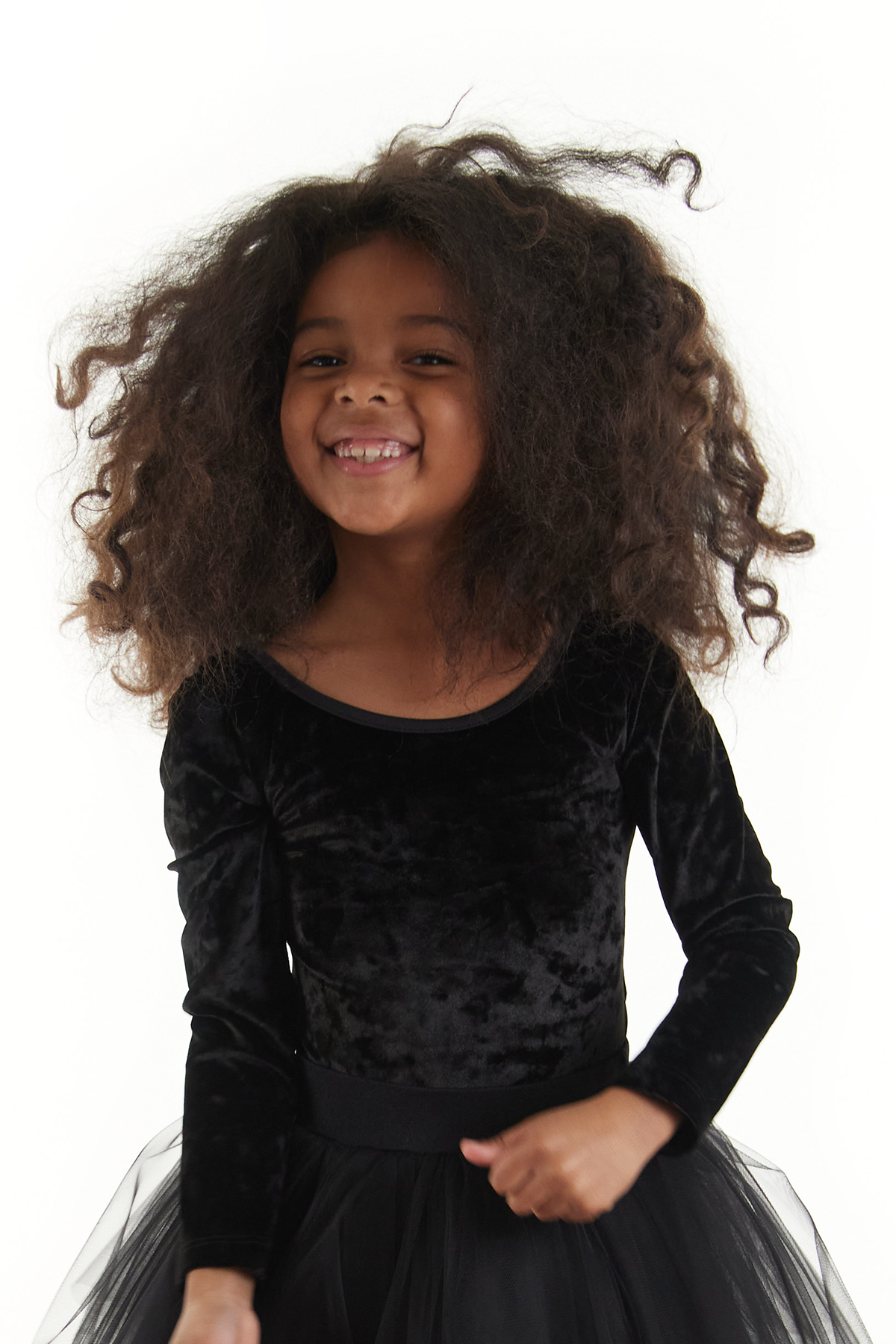 Black Velvet Bodysuit, Long-Sleeved