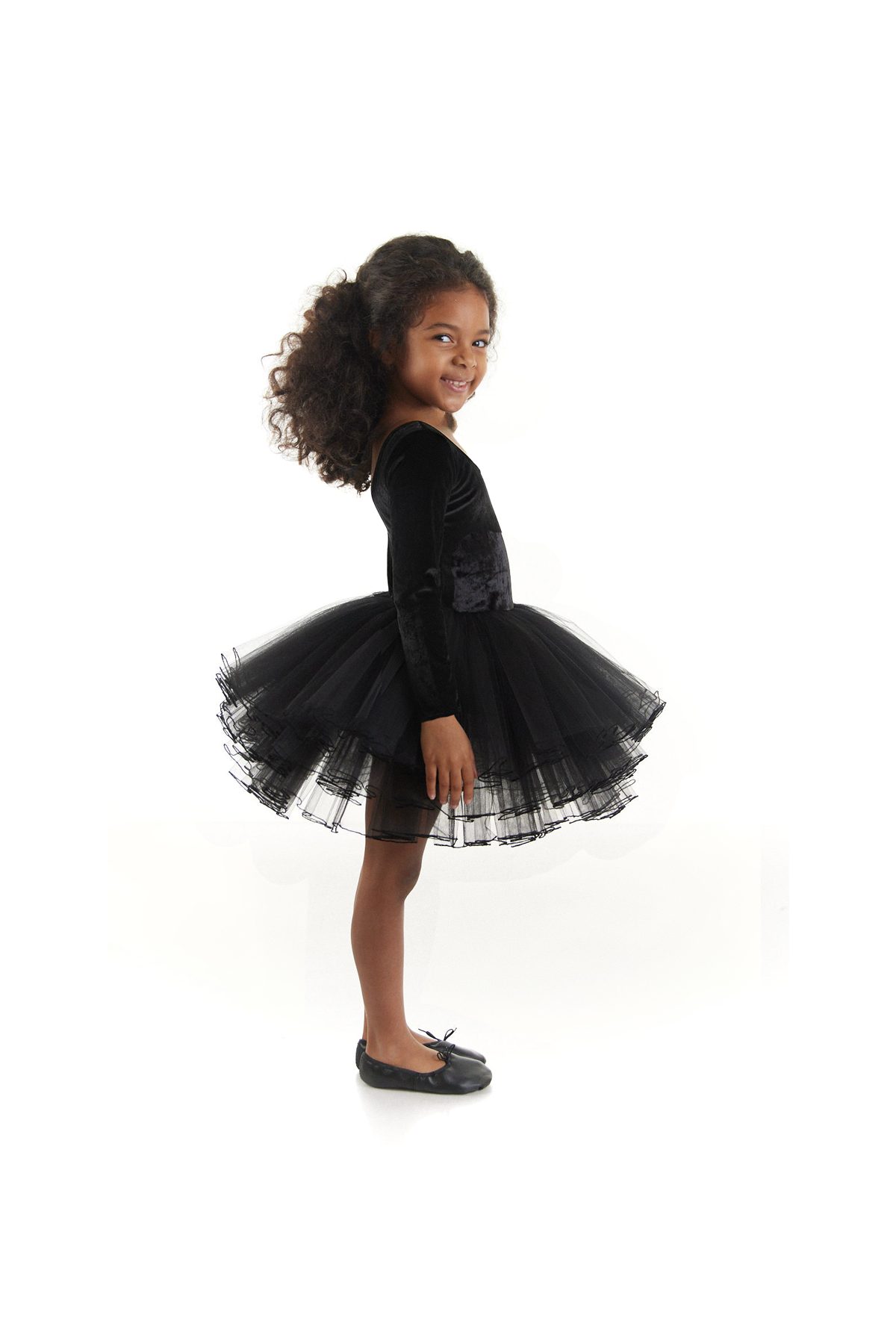 Black Velvet Ballerina Tutu Dress