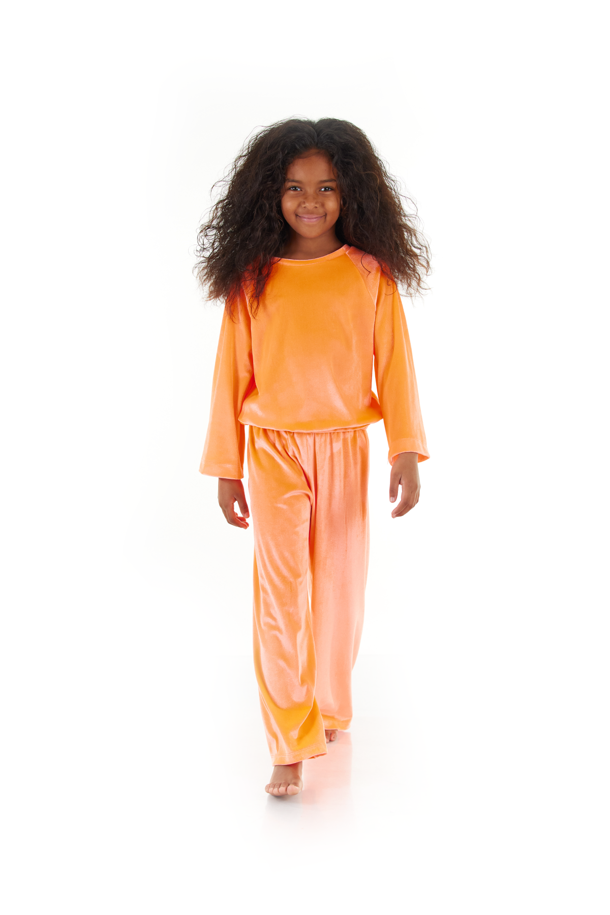 Neon Orange Velour Tracksuit