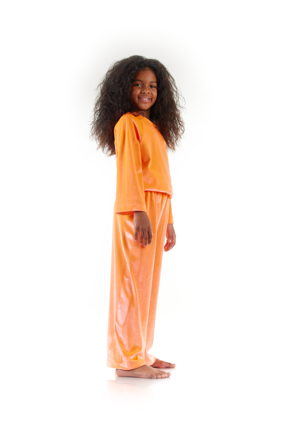 Neon Orange Velour Tracksuit