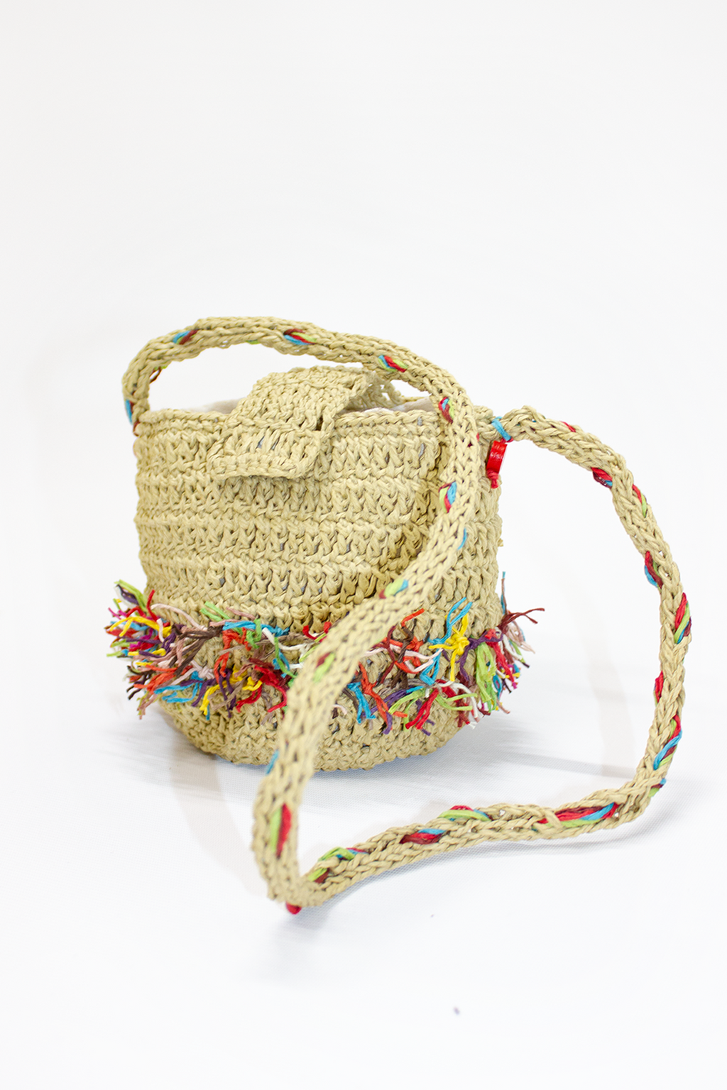 Funfetti Raffia Crossbody Bag